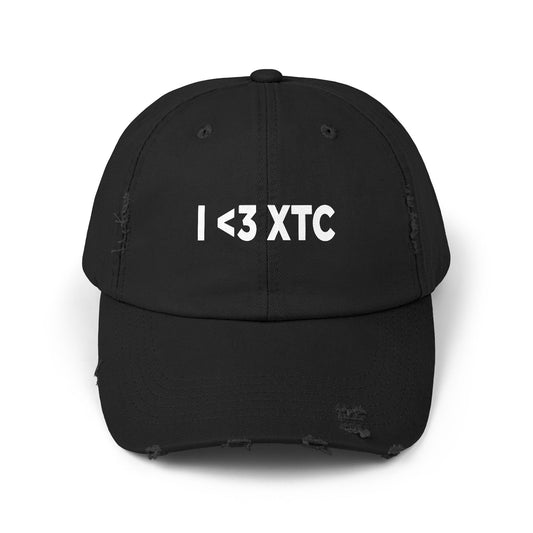 I <3 XTC Black Distressed Cap