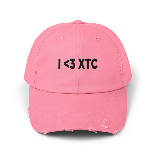 I <3 XTC Pink Distressed Cap